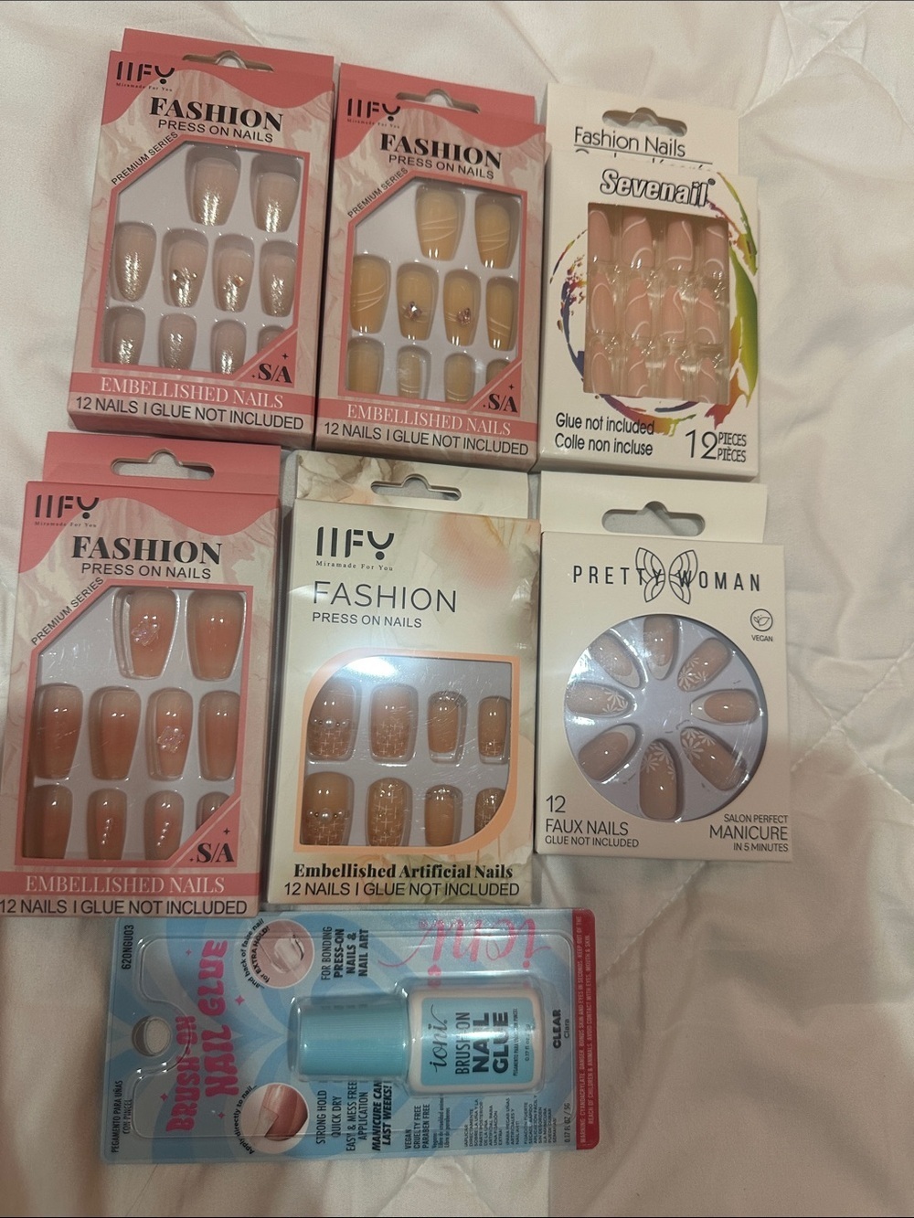Seven7 Neutral & Nude Press-On Nails Assortment